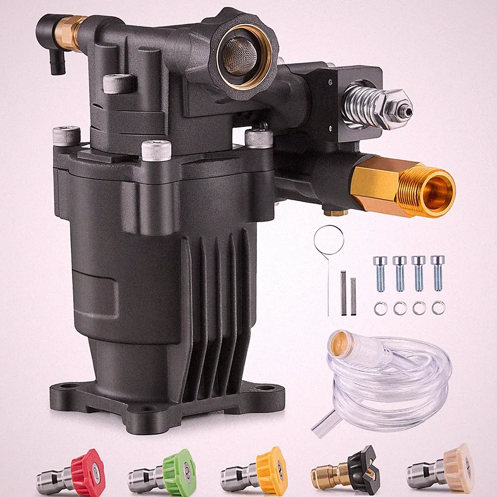 VEVOR Pressure Washer Pump 3/4" Shaft Horizontal 3500 PSI 2.5GPM with 5 Nozzles