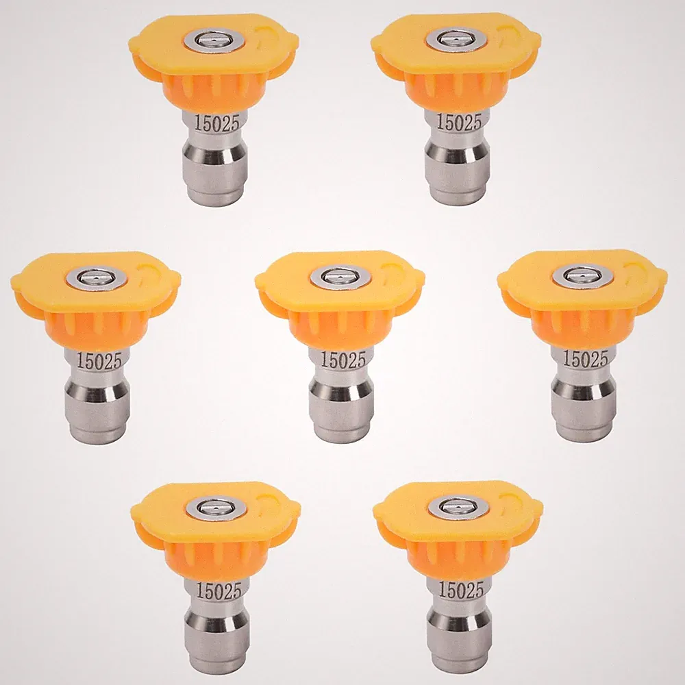VIPRUSH Pressure Washer Tips, 7 Pack Power 7-Pack Yellow, 2.5 GPM, Yellow