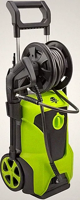 Voodoo Ride Power Pressure Washer 1800W 26ft Steel Hose with 4 Nozzles