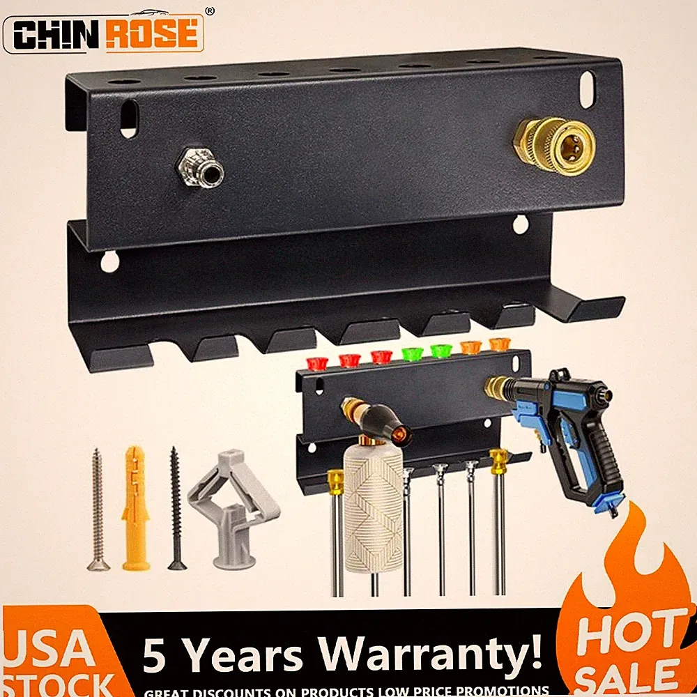 Wall Mount Pressure Washer Gun Holder Foam Cannon Nozzle Storage Organizer NEW