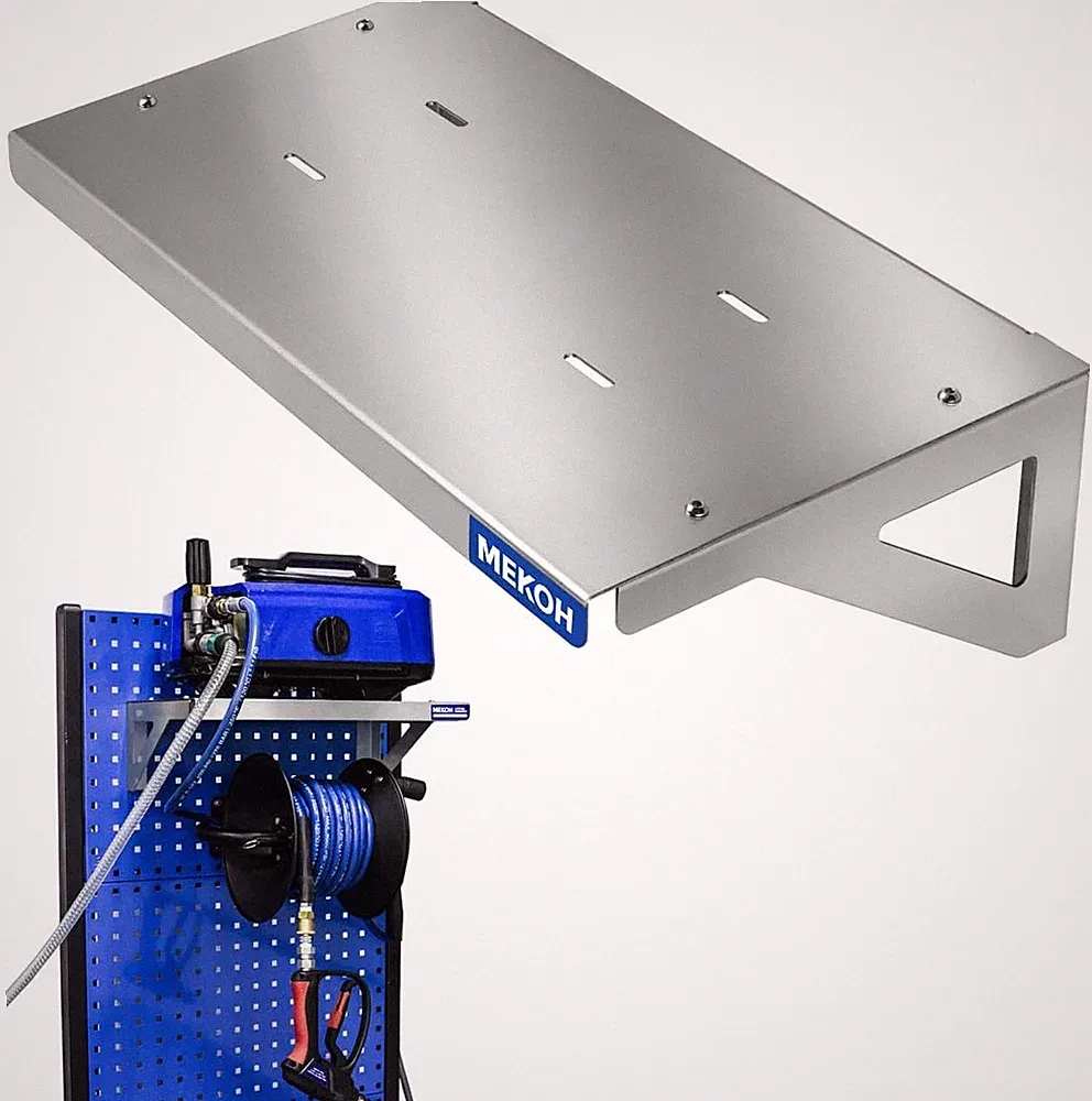Wall Mount Pressure Washer Shelf 20" X 10" - Stainless Steel Pressure Washer Org