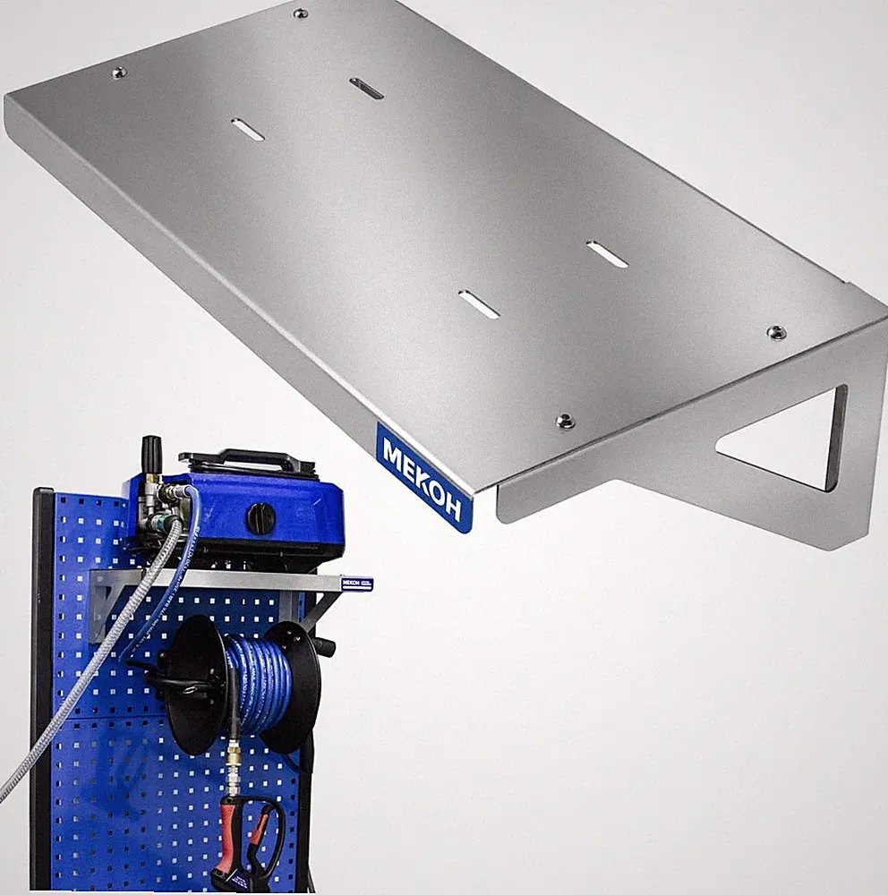 Wall Mount Pressure Washer Shelf 20" X 10" - Stainless Steel Pressure Washer Org