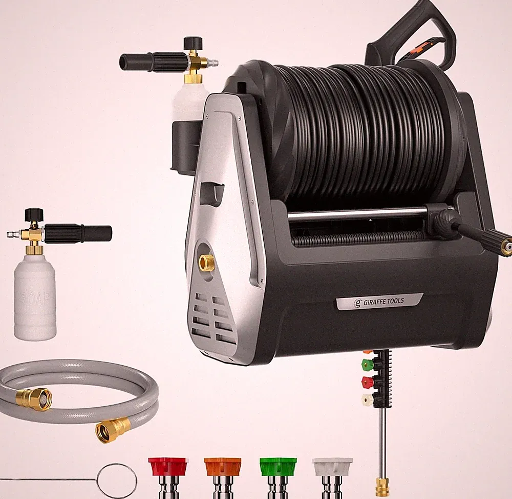 Wall Mounted Pressure Washer Essential W/ Upgraded 1800W Motor 2900 PSI 2.2 GPM