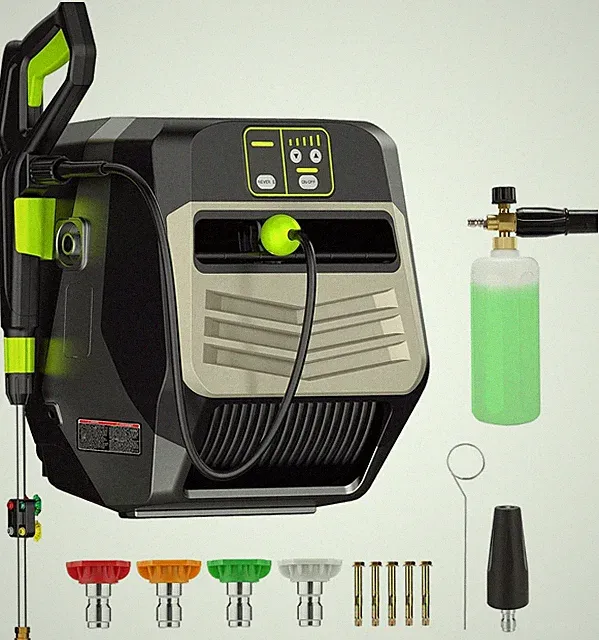 Wall Mounted Pressure Washer - Max 5500 PSI 3.6 GPM, 5 Levels Power Washer with