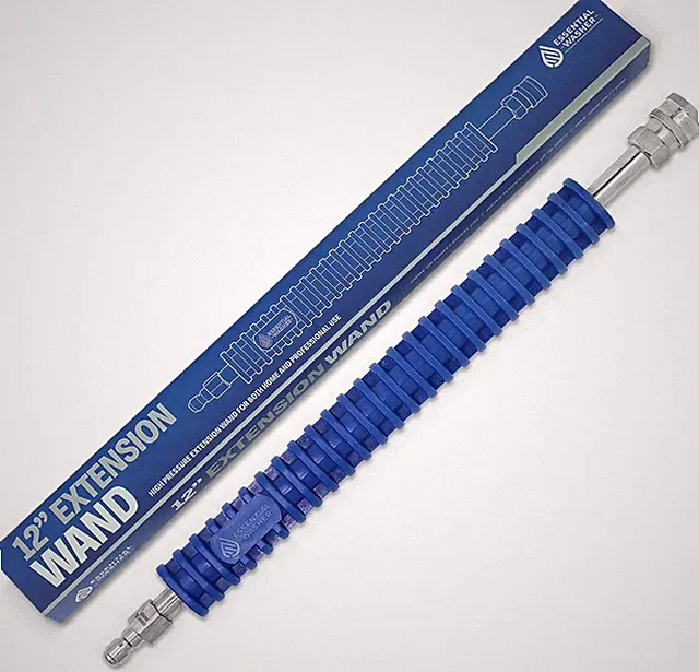 Washer 12" Extension Wand for Pressure Washers Stainless Steel QC Plug Coupler