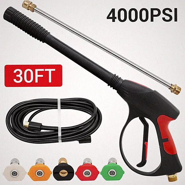 Washer Gun Power Washer 4000PSI Spray Wand Lance with Quick Connect Nozzles