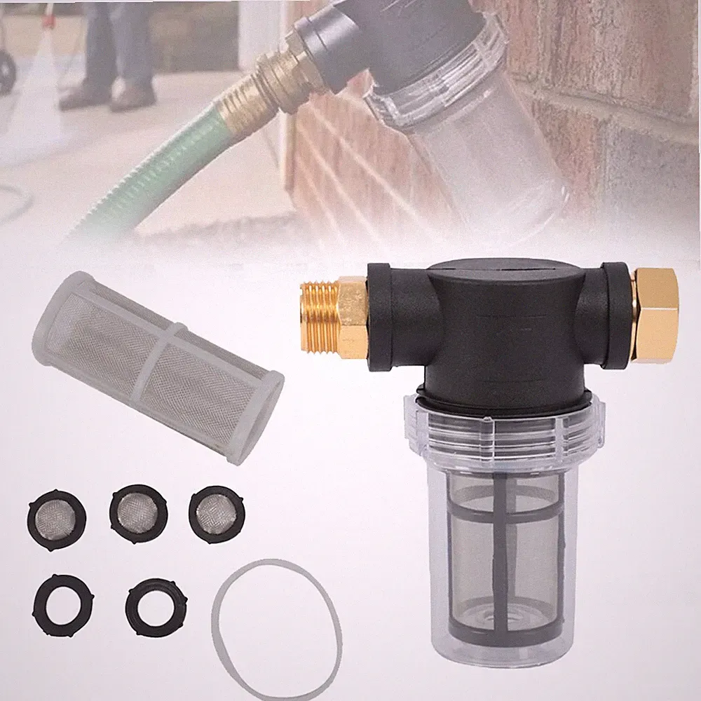 Water Inlet Filter Garden Hose Inline For Pressure Washer Washing Machine Tool