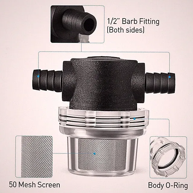 Water Pipe Filter Water Strainer 1/2 Inch Accessories For Pressure Washers