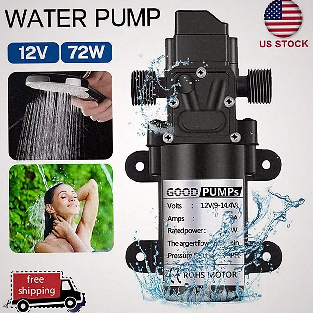 Water Pump 12V High Pressure Self Priming Sprayer 123PSI Diaphragm Auto Switch