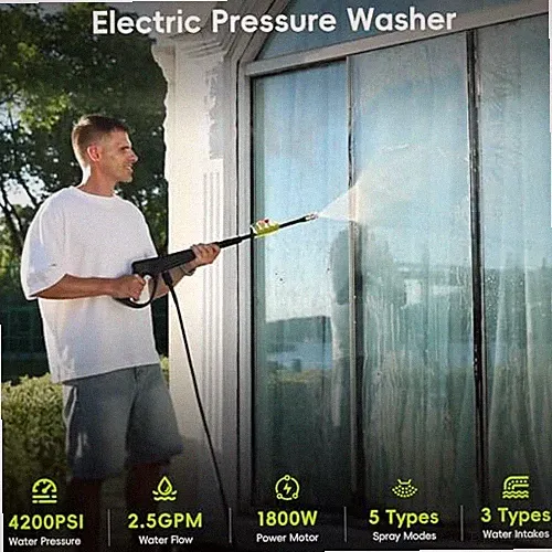 WATTFLO 2026 UPGRADED PRESSURE WASHER, PORTABLE POWER WASHER, 4 - BRIGHT GREEN