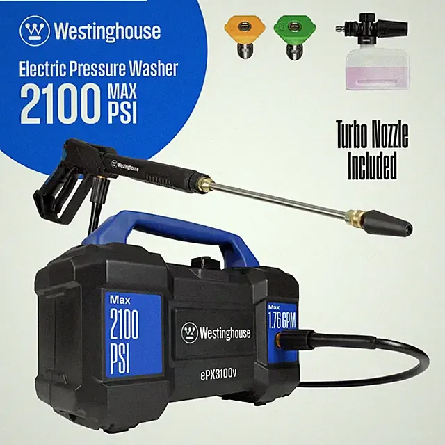 Westinghouse 2100 Max Psi 13A Cold Water Handheld Electric Pressure Washer