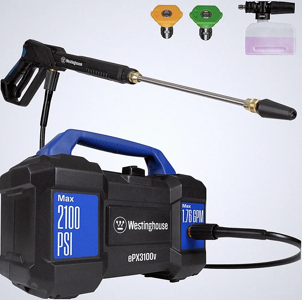 Westinghouse EPX3100V Electric Pressure Washer 2100 PSI 1.76 GPM Foam Cannon Wan