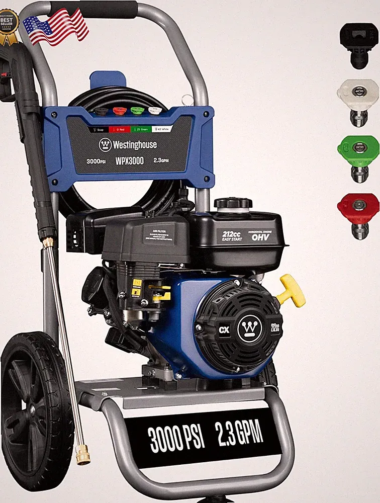 Westinghouse WPX* Series Gas Pressure Washer Onboard Soap Tank Spray Gun and Wa