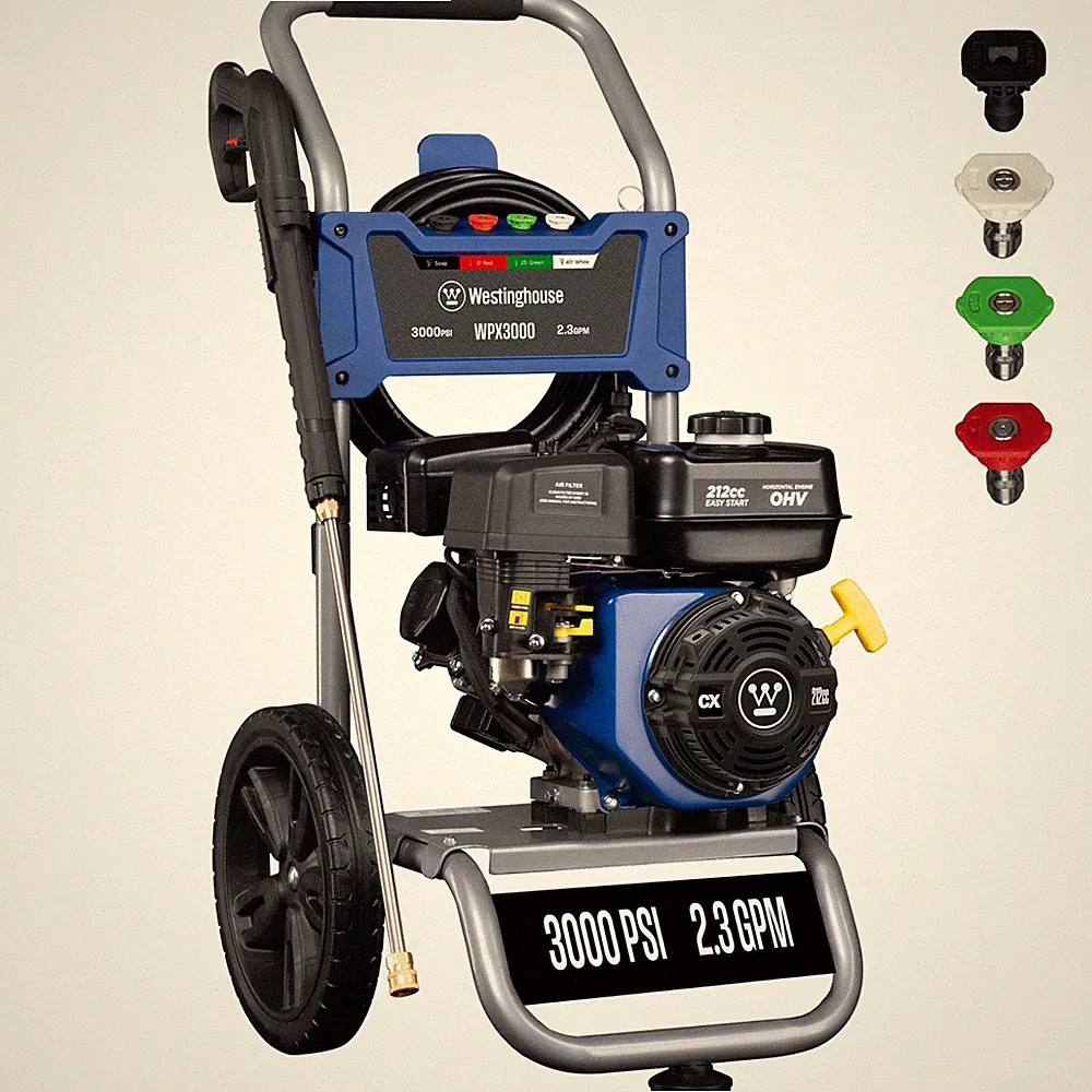 WESTINGHOUSE WPX3000 GAS PRESSURE WASHER 3000 PSI AND 2.3 GPM - BLUE