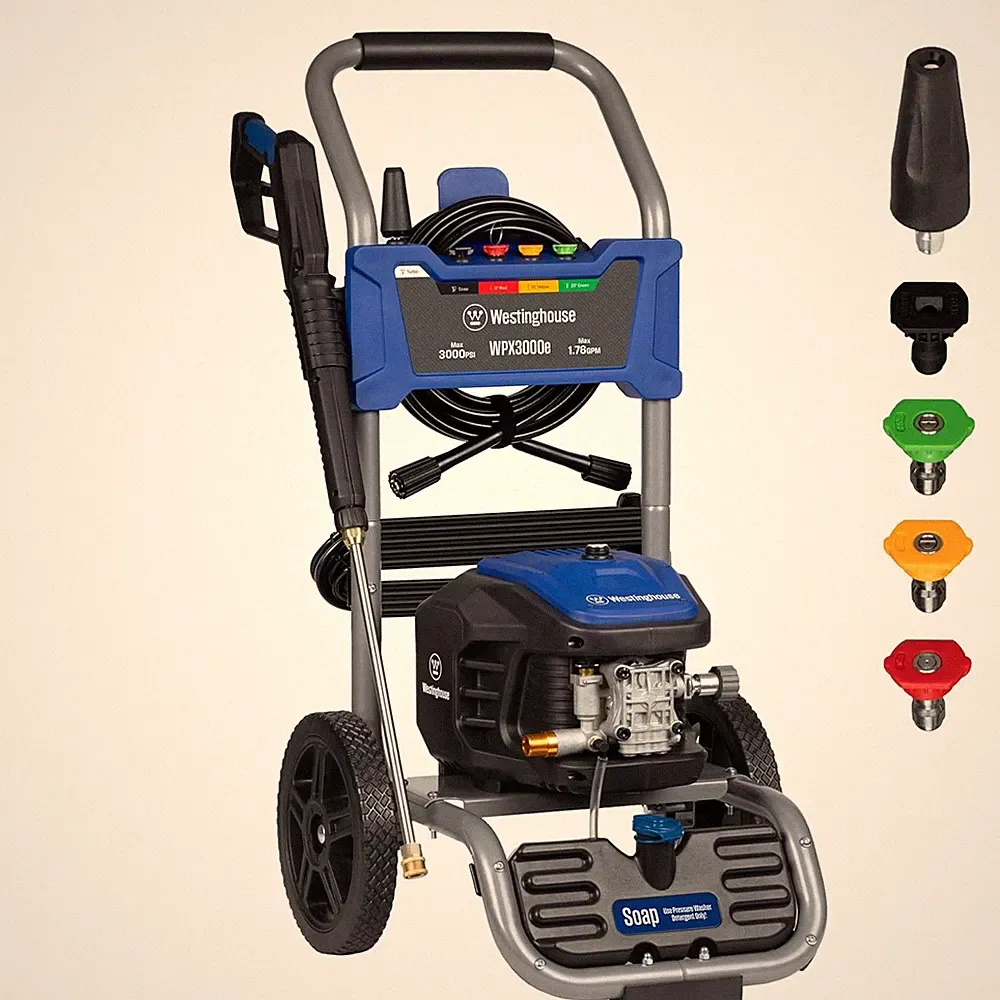 Westinghouse WPX3000e Electric Pressure Washer, 3000 Max PSI and 1.76 Max GPM, I