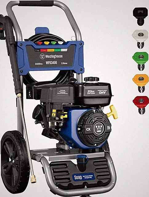 Westinghouse WPX3400 Gas Pressure Washer, 3400 PSI and 2.6 GPM,Onboard Soap Tank