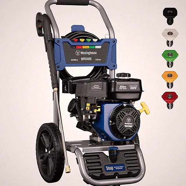 Westinghouse WPX3400 Gas Pressure Washer, 3400 PSI and 2.6 Max GPM, Onboard S...