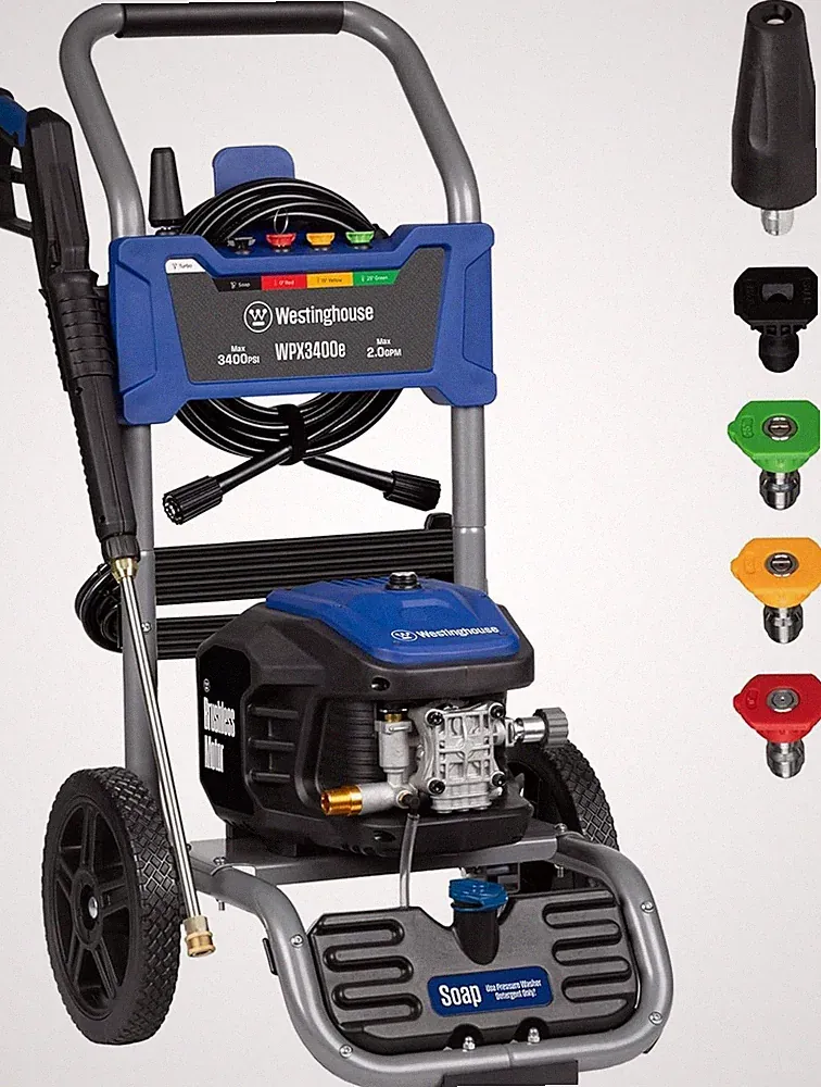 Westinghouse WPX3400e Electric Pressure Washer 3400 PSI 2.0 GPM Brushless