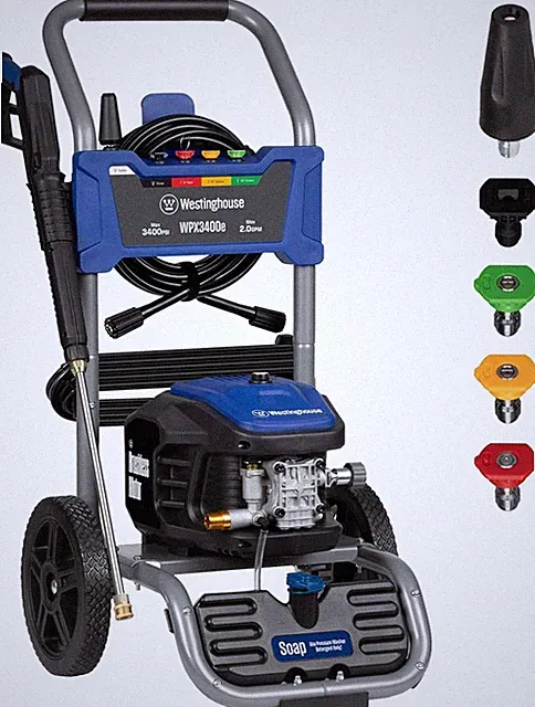 Westinghouse WPX3400e Pressure Washer - 3400 PSI, 2 GPM, 5 Nozzles