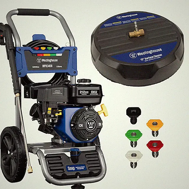 Westinghouse WPX3400SC 5 Nozzles PWSC SurfaceCleaner Combo Kit 3400-PSI 2.6-GPM