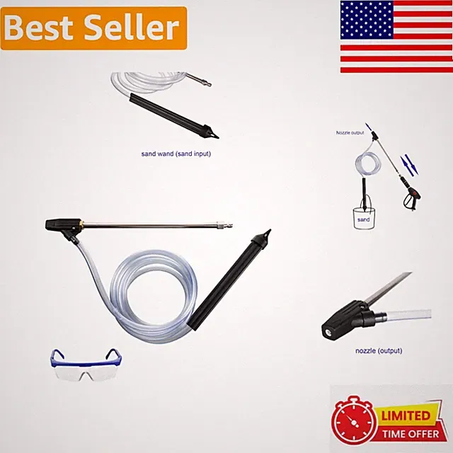 Wet Sandblaster Attachment for 2500 PSI Pressure Washers – Effortless Cleaning