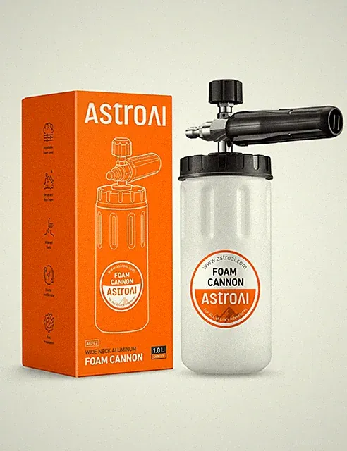Wide Neck Foam Cannon, with 1/4 Inch Quick Connector Plug to Pressure Washer, 1.
