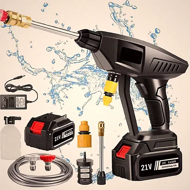 Wireless Pressure Washer, 18V Battery, 3000mAh, 60 Bar, Ja Cleaning