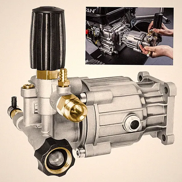 WOJET Pressure Washer Pump, 3/4" Shaft, 3400PSI 2.5GPM, Horizontal Power Wash...