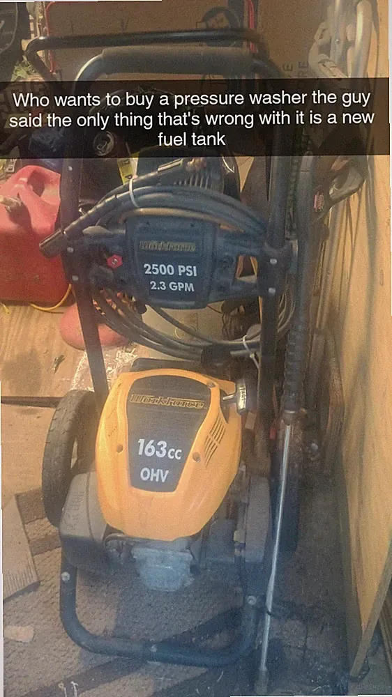 Workforce Gas Cold Water Pressure Washer 2500 PSI 2.3 GPM 163cc OHV Wheeled