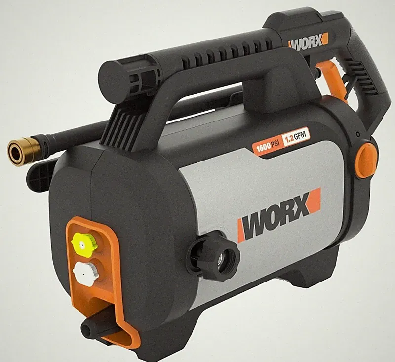 WORX WG601 1500 Max PSI 1.2 GPM 13A Electric Pressure Washer, Black and Orange