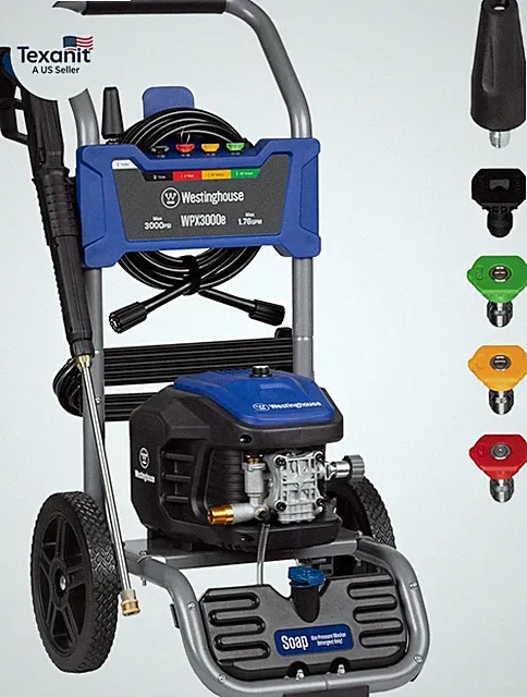 Wpx3000E Electric Pressure Washer, 3000 Max PSI and 1.76 Max GPM, Induction Moto