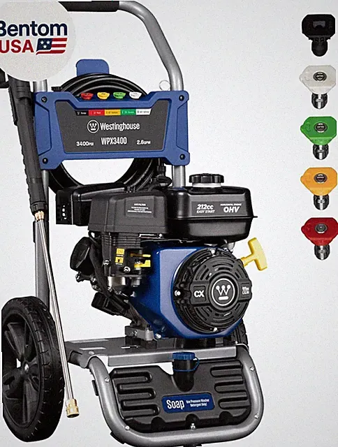 WPX3400 Gas Pressure Washer, 3400 PSI and 2.6 GPM, Onboard Soap Tank, Spray Gun