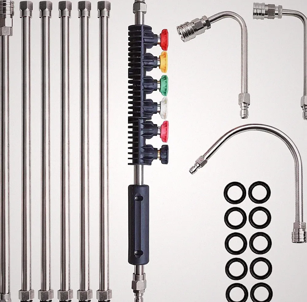 Xiny Tool Pressure Washer Extension Wand, 10 Pack Power Washer Lance with 6 Atom