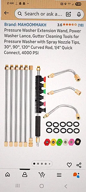 Yaegoo 4000PSI Pressure Washer Extension Wand Set