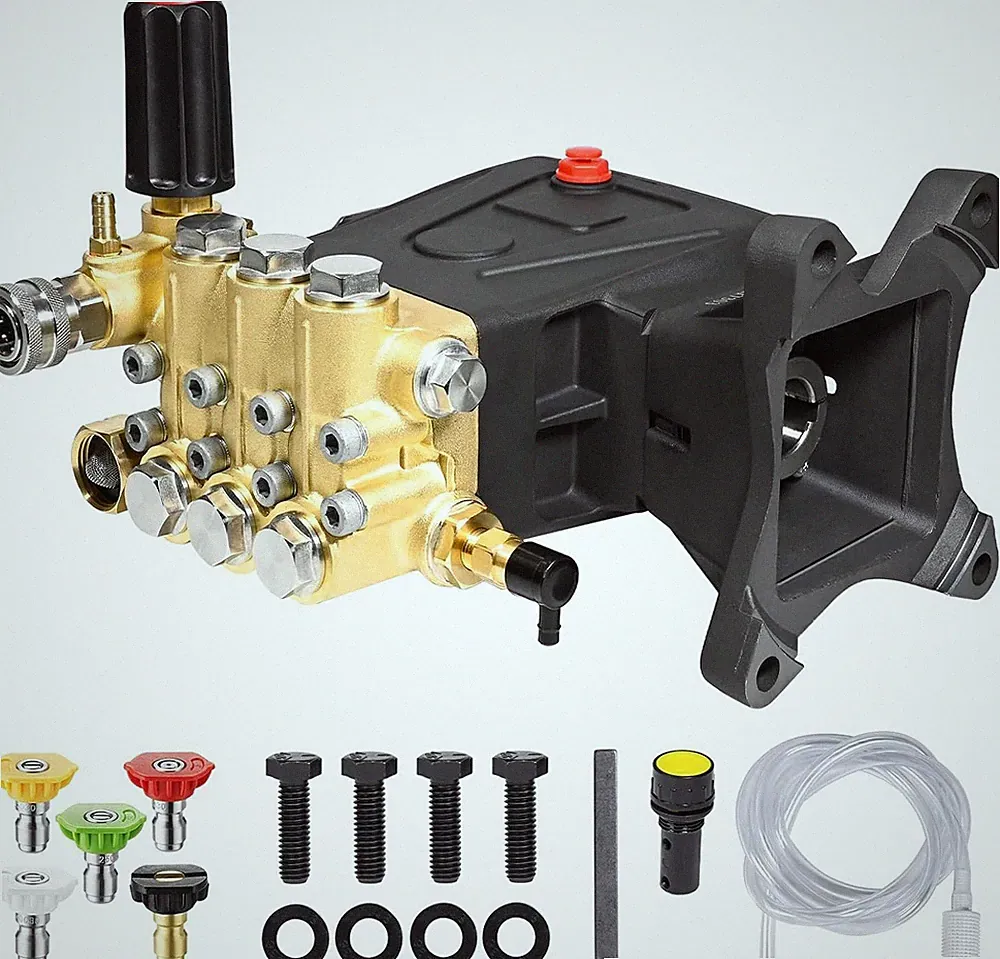 YAMATIC 1" Shaft 4000PSI 3.7GPM Pressure Washer Pump, Horizontal Triplex
