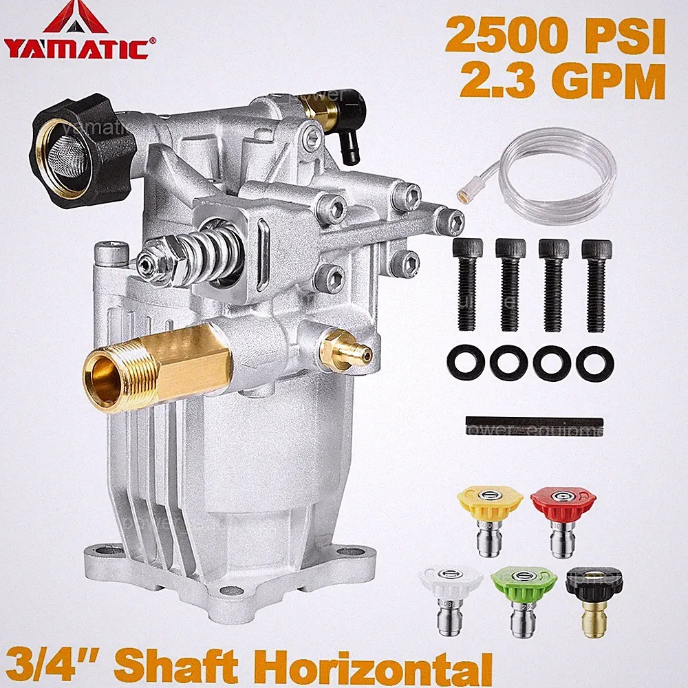 YAMATIC 2500 psi 3/4" Shaft High Horizontal Pressure Washer Pump 2.3 GPM