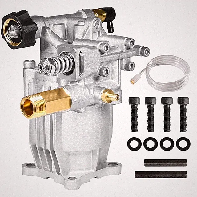 YAMATIC 3/4" Shaft Horizontal Pressure Washer Pump 3200 PSI @ 2.5 GPM Silver
