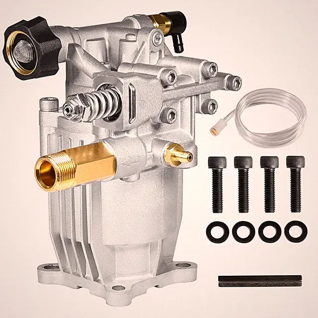 YAMATIC 3/4" Shaft Horizontal Pressure Washer Pump 3400 PSI 2.5 3400, Silver