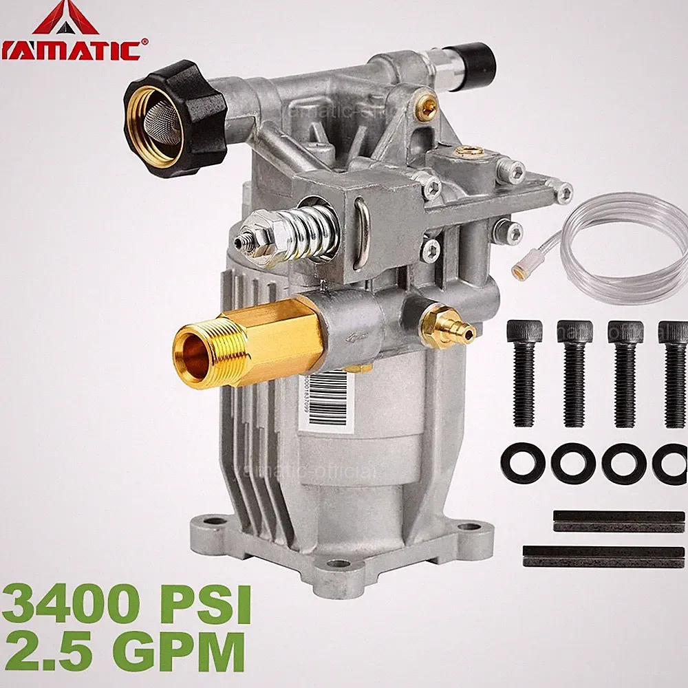 YAMATIC 3/4" Shaft Horizontal Pressure Washer Pump 3400 PSI 2.5 GPM