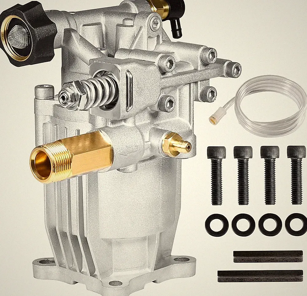 YAMATIC 3/4" Shaft Horizontal Pressure Washer Pump 3400 PSI @ 2.5 GPM Silver