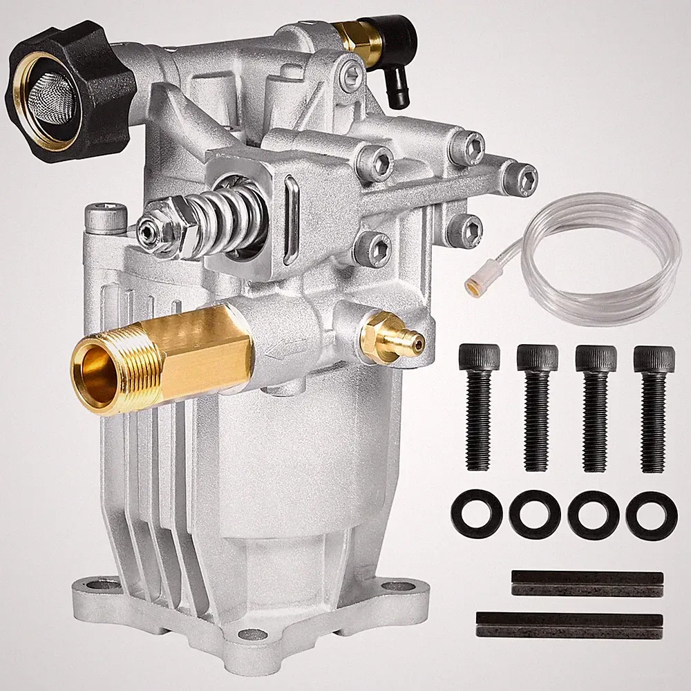 YAMATIC 3/4" Shaft Horizontal Pressure Washer Pump 3400 PSI 2.5GPM, Silver