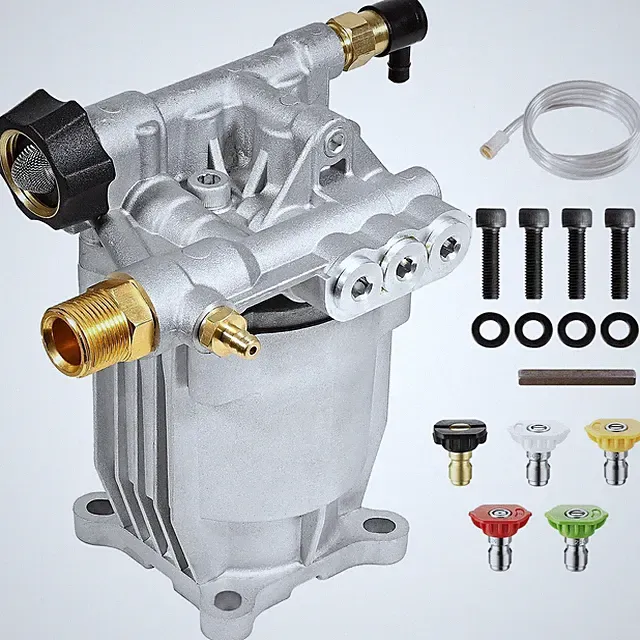 YAMATIC 3/4" Shaft Horizontal Pressure Washer Pump 3400 PSI @ 3000PSI, Silver