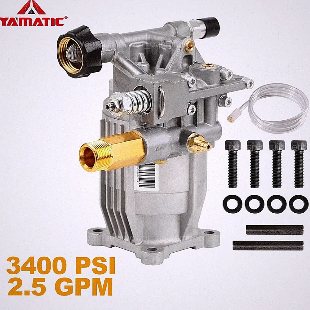 YAMATIC 3/4" Shaft Horizontal Pressure Washer Pump 3400 PSI Power Washer Pump