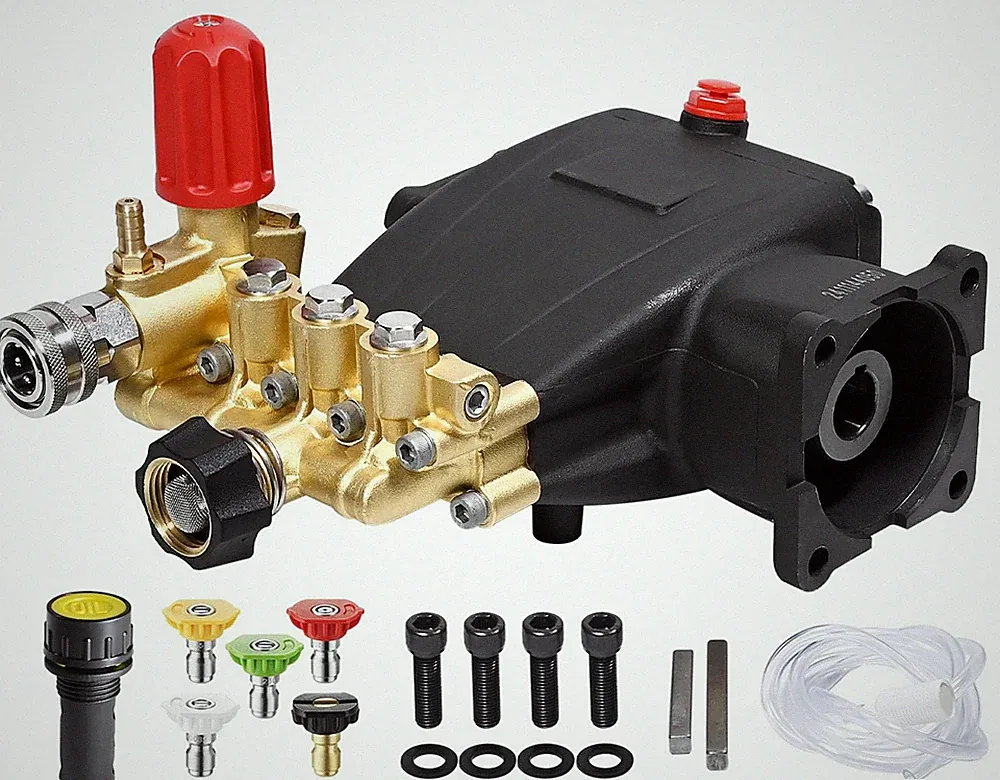 YAMATIC 3/4" Shaft Triplex Pressure Washer Pump 28003700 PSI 2.5 GPM