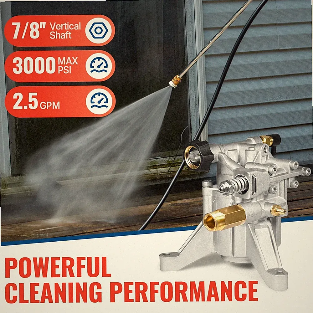 YAMATIC 3000 PSI Pressure Washer Pump 7/8" Vertical Shaft 2.5 GPM