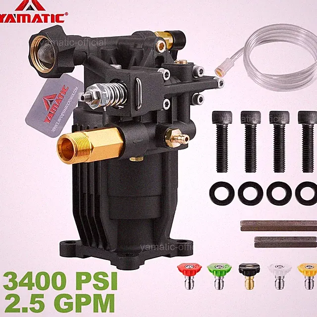 YAMATIC 3200 PSI Power Washer Pump 3/4" Shaft Horizontal Pressure Washer Pump