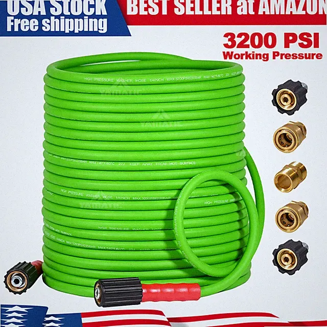 YAMATIC 3200 PSI Pressure Washer Hose 1/4" Quick Connect End Couplings