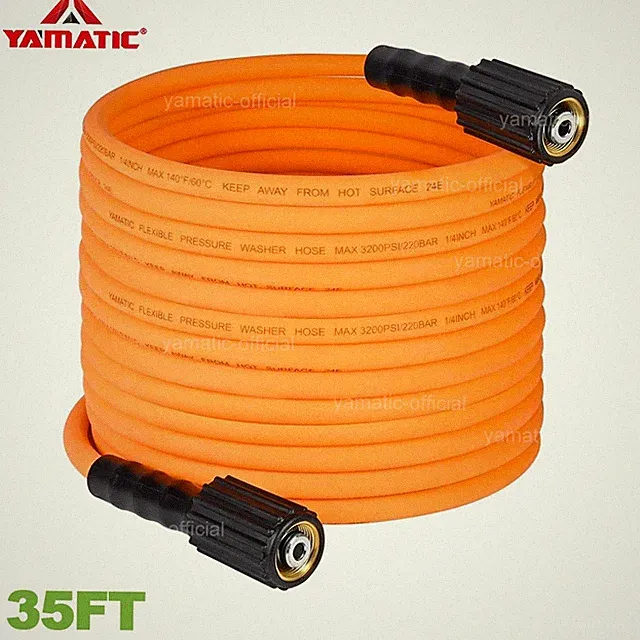 YAMATIC 3200 psi Pressure Washer Hose 1/4" Wear Resist & Kink Resist
