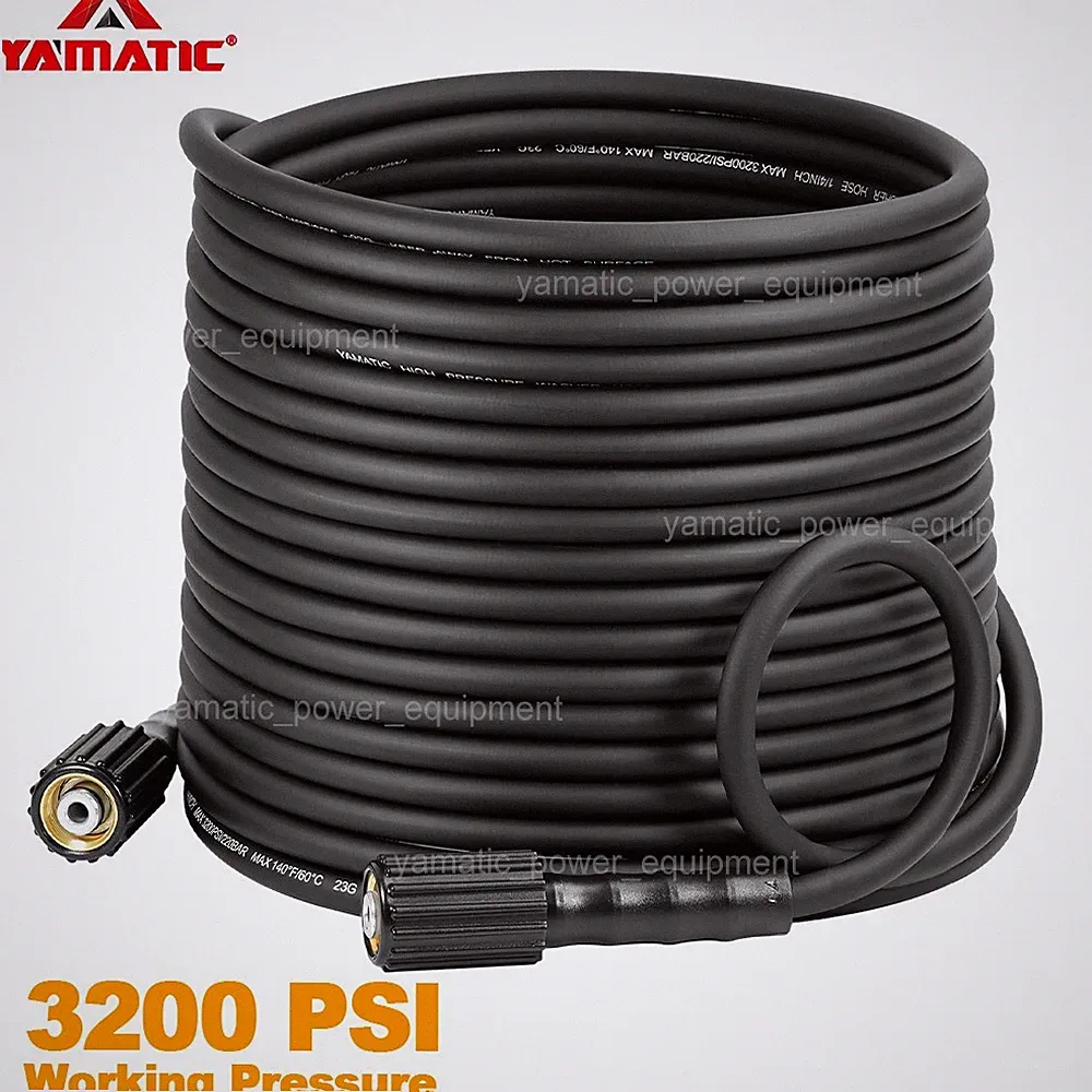 YAMATIC 3200 PSI Super Flexible Pressure Washer Hose 1/4" Power Washer Hose