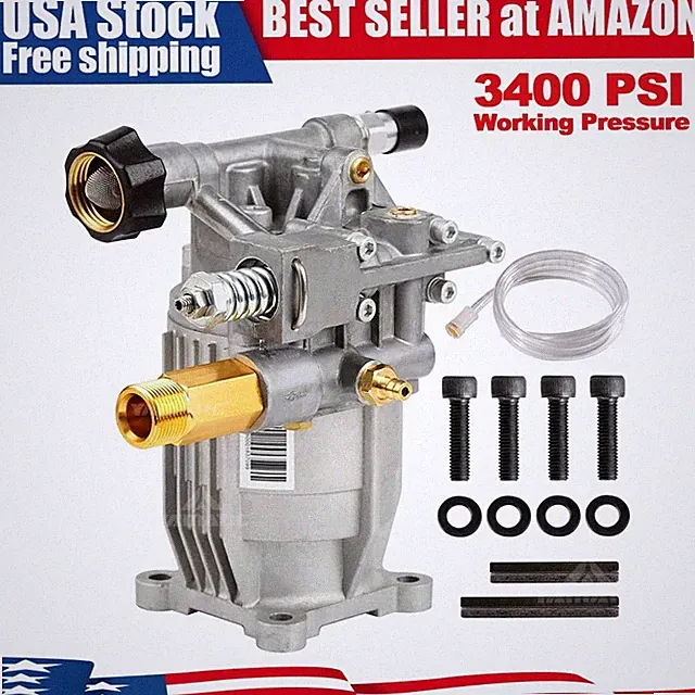 YAMATIC 3400 PSI 3/4" Horizontal Shaft Pressure Washer Pump 2.5 GPM